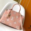 Petit Palais Bag in Grained Leather with Oversized Monogram Flowers and LV Initials