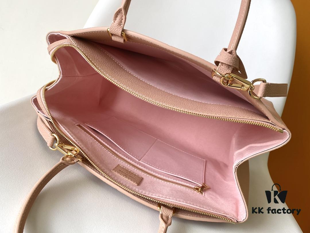 Petit Palais Bag in Grained Leather with Oversized Monogram Flowers and LV Initials