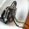 Petit Palais Handbag in Grained Leather with Monogram Flower and LV Initials