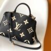 Petit Palais Handbag in Grained Leather with Monogram Flower and LV Initials