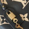 Petit Palais Handbag in Grained Leather with Monogram Flower and LV Initials