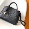 Petit Palais Handbag in Grained Leather with Monogram Giant Print