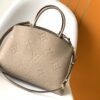 Petit Palais Handbag in Grained Leather with Monogram Flower Embossing