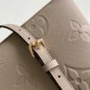 Petit Palais Handbag in Grained Leather with Monogram Flower Embossing