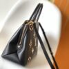 Petit Palais Handbag in Grained Leather with Oversized Monogram Flower and LV Initials