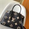 Petit Palais Handbag in Grained Leather with Oversized Monogram Flower and LV Initials