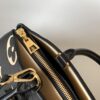 Petit Palais Handbag in Grained Leather with Oversized Monogram Flower and LV Initials