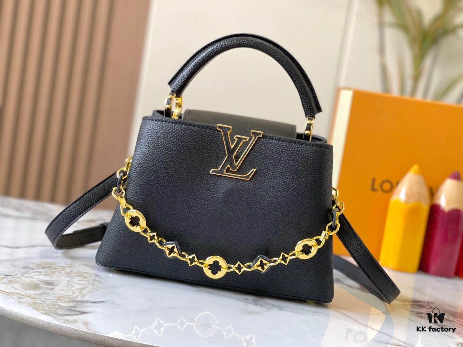 Top Quality Guangzhou Stock M14971 Black Capucines BB Bag
