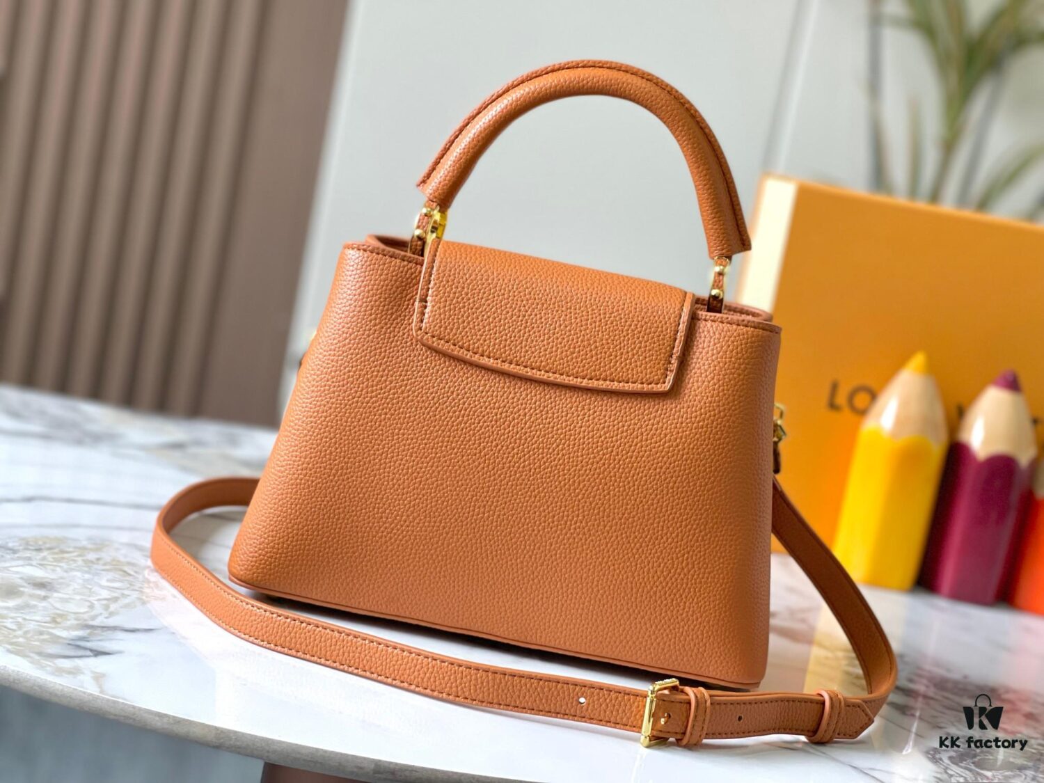 Guangzhou Stock Top Quality Original M14971 Brown Capucines BB Handbag
