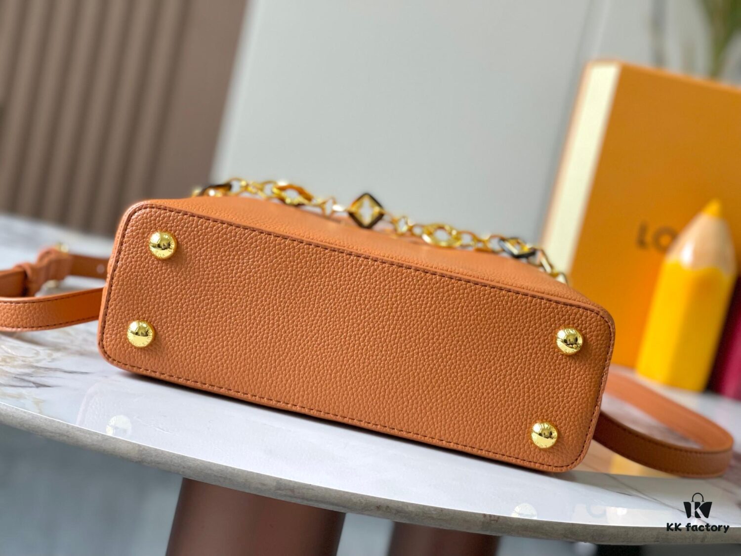 Guangzhou Stock Top Quality Original M14971 Brown Capucines BB Handbag