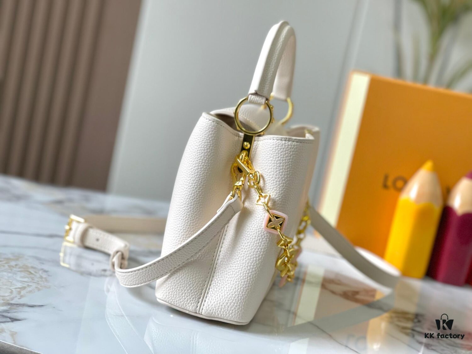 Guangzhou Stock Top Original M14971 White Capucines BB Bag