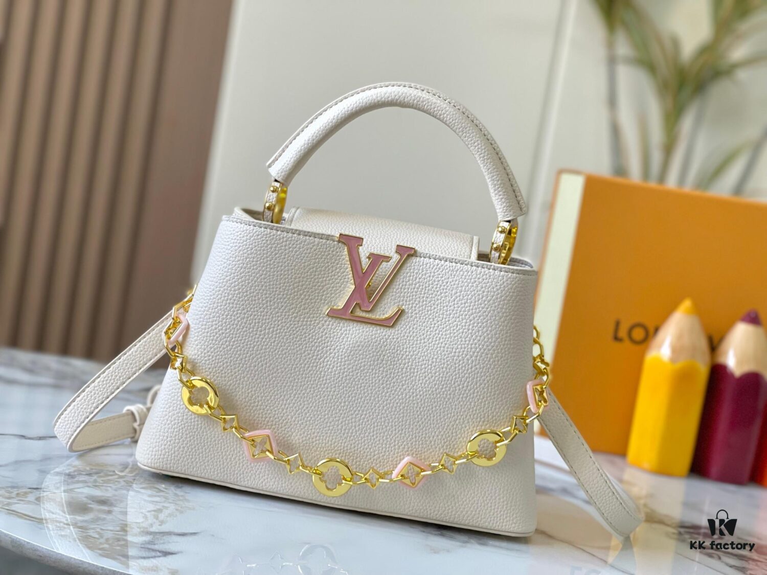 Guangzhou Stock Top Original M14971 White Capucines BB Bag