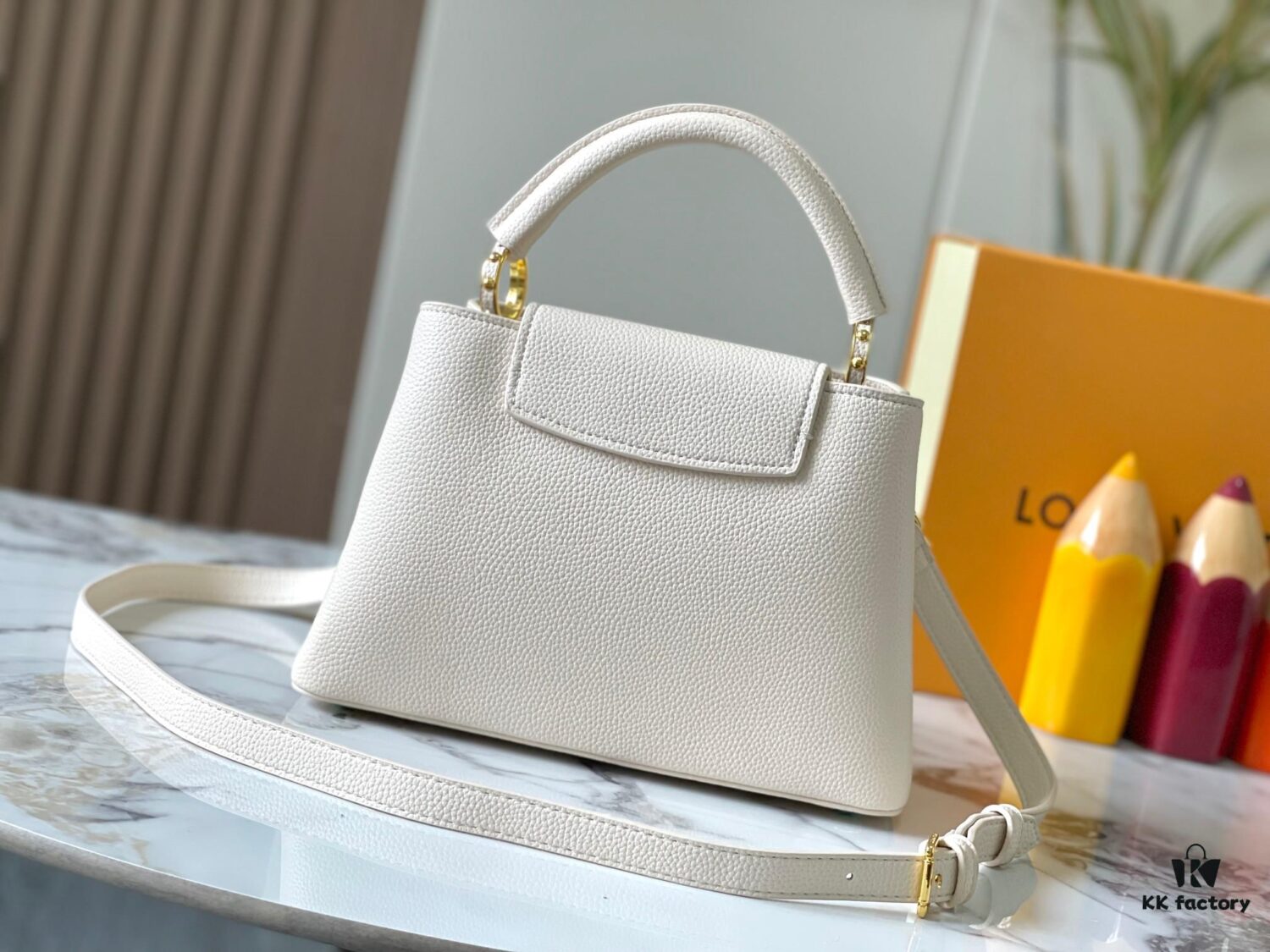 Guangzhou Stock Top Original M14971 White Capucines BB Bag