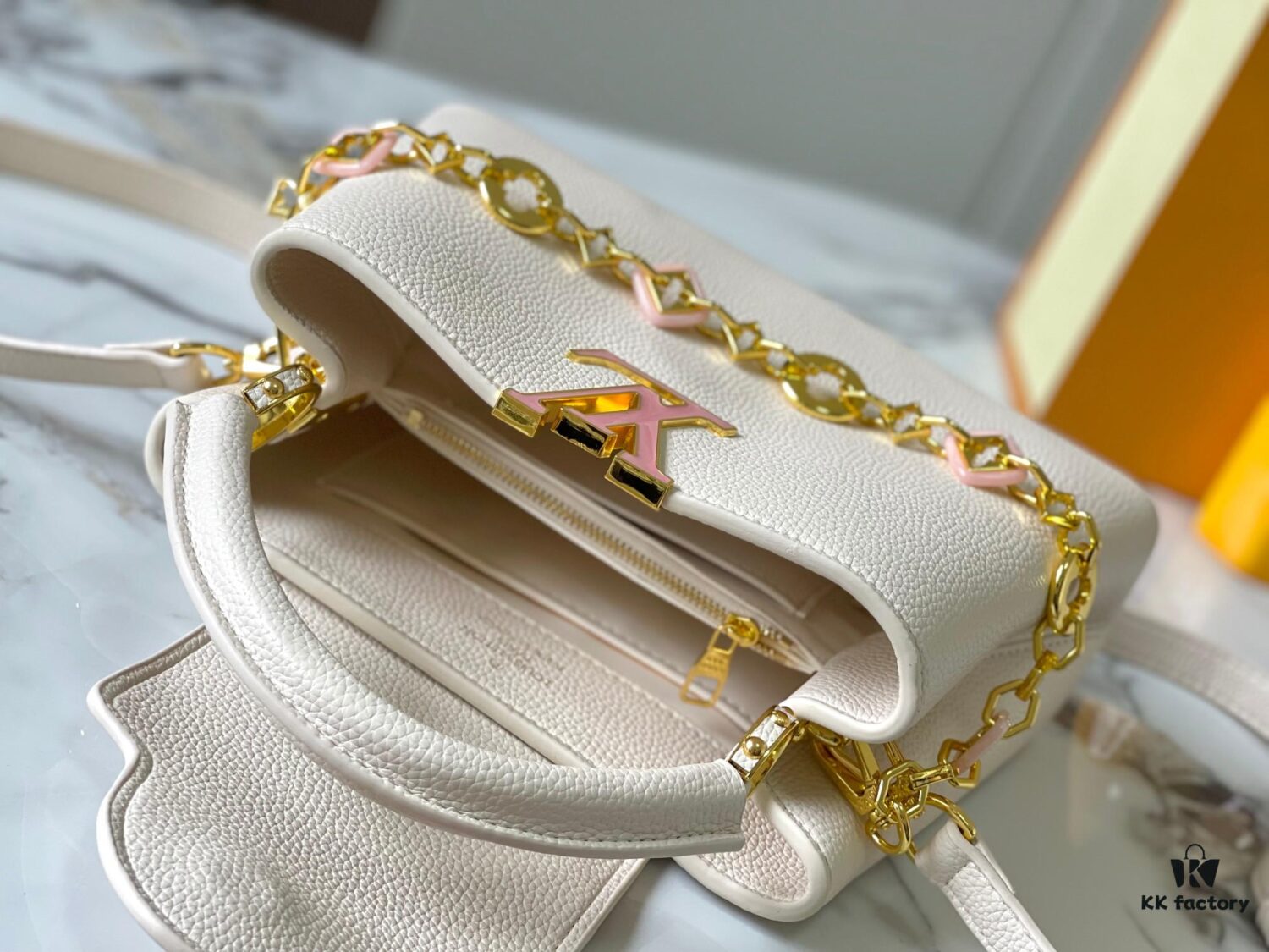 Guangzhou Stock Top Original M14971 White Capucines BB Bag
