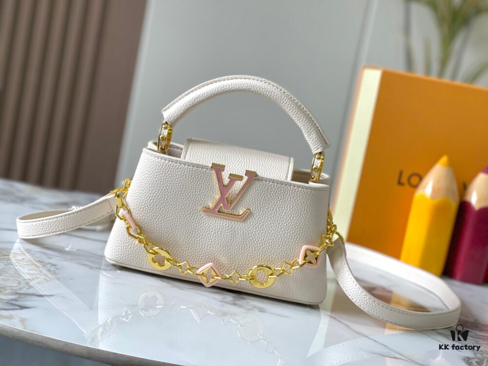 Top-Quality Guangzhou Stock M14393 White Capucines East West Mini Bag