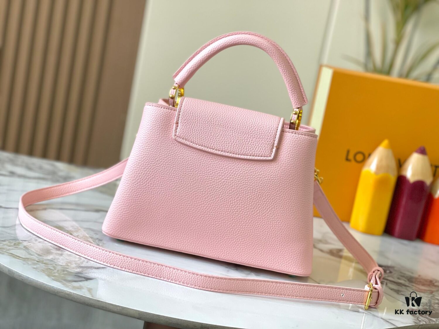 Guangzhou Stock Top Original M14971 Pink Capucines BB Handbag