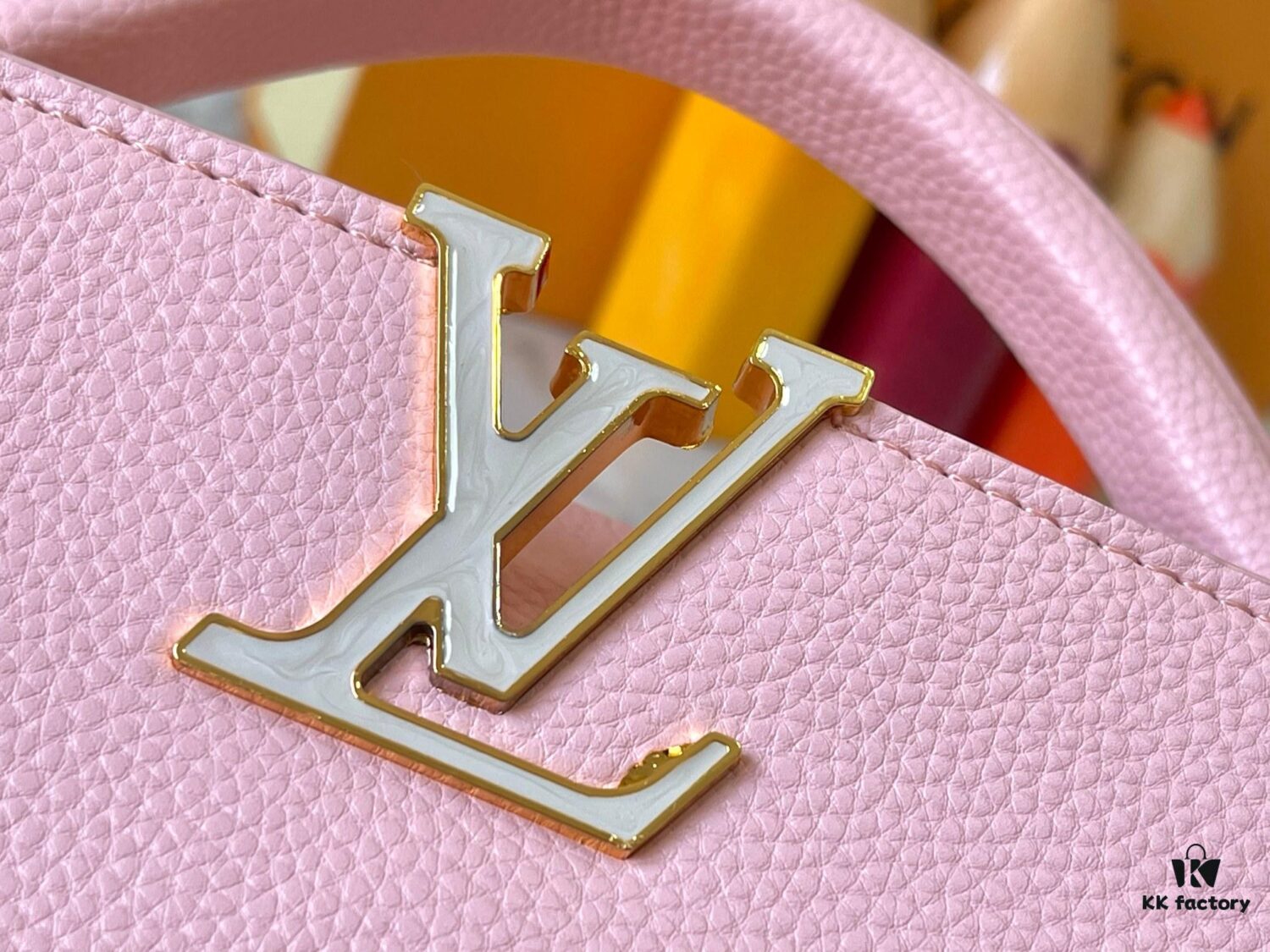 Guangzhou Stock Top Quality Original M14393 Pink Capucines East West Mini Handbag