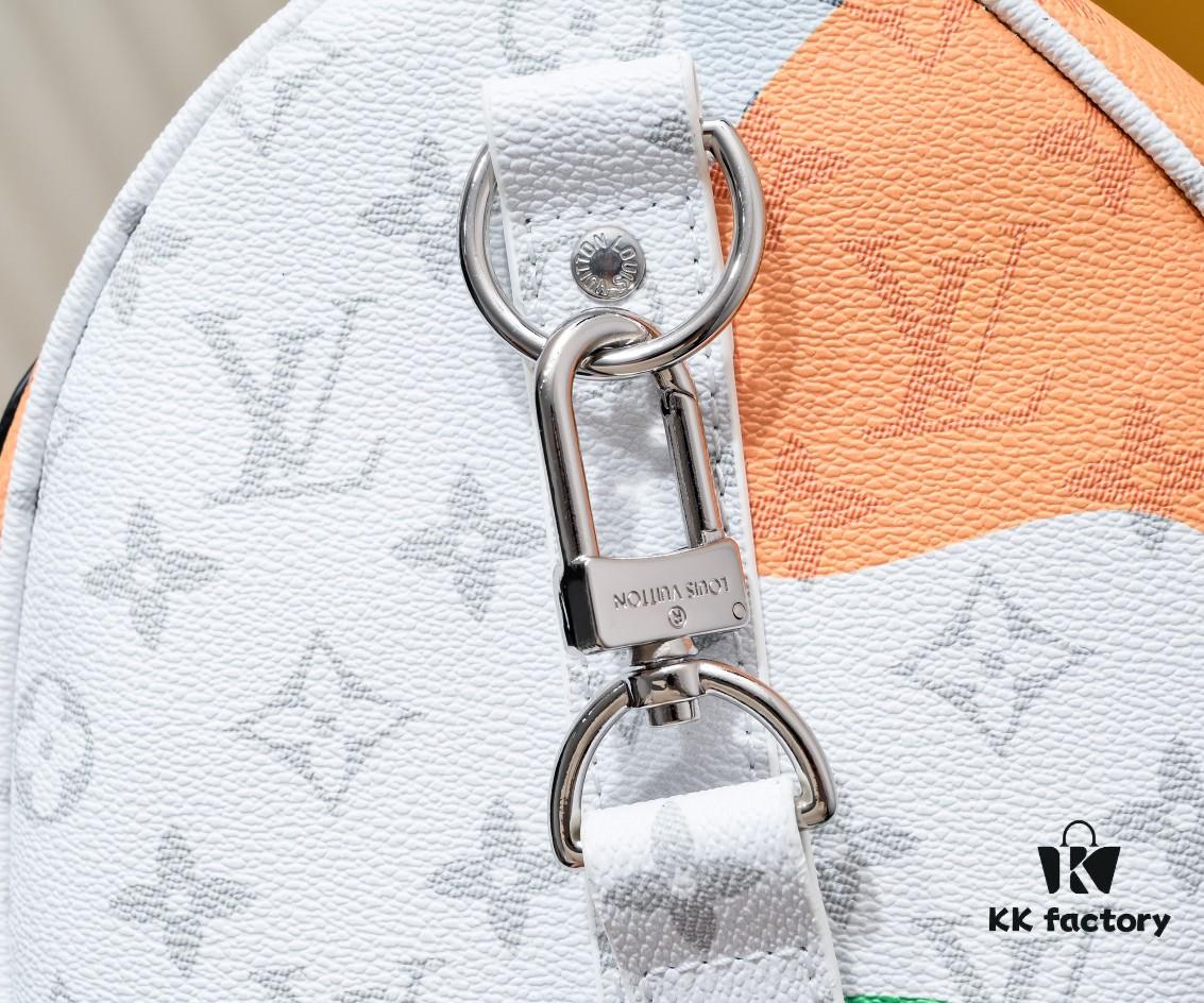 Keepall Bandoulière 45 Travel Bag in Monogram Coated Canvas and Cowhide Leather