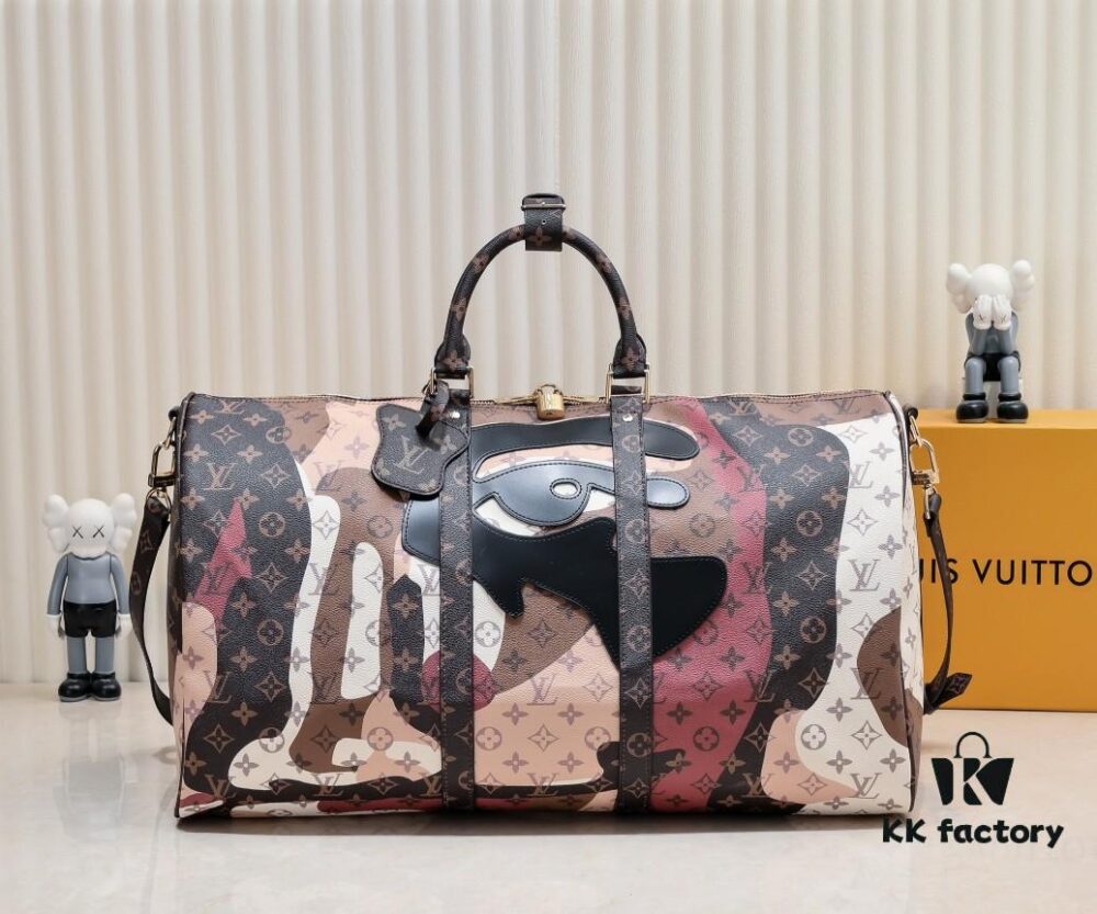 LV Portrait Collection Keepall Bandoulière 55 Travel Bag