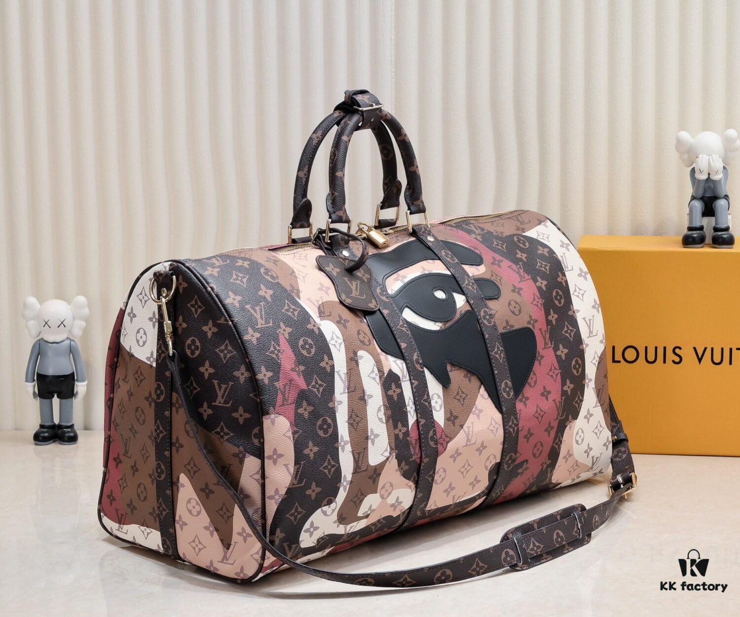 LV Portrait Collection Keepall Bandoulière 55 Travel Bag