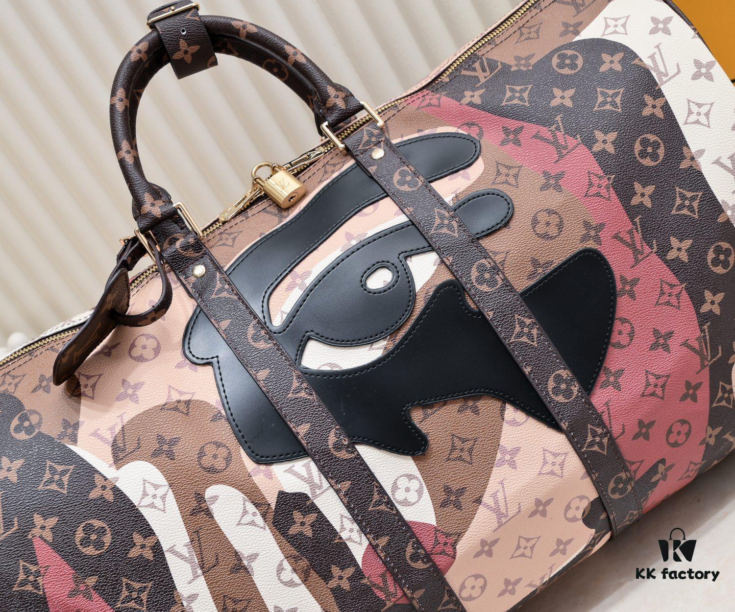 LV Portrait Collection Keepall Bandoulière 55 Travel Bag