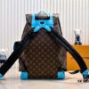 Louis Vuitton Colormania Collection Christopher Medium Backpack M12729 Monogram Blue and M13202 Monogram Ochre 41379