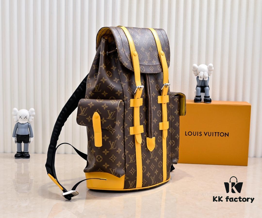LV Colormania Christopher Medium Backpack M12729 in Classic Blue and M13202 in Earthy Yellow 41379