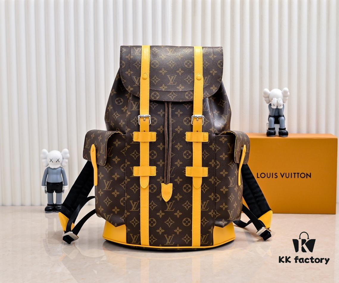 LV Colormania Christopher Medium Backpack M12729 in Classic Blue and M13202 in Earthy Yellow 41379