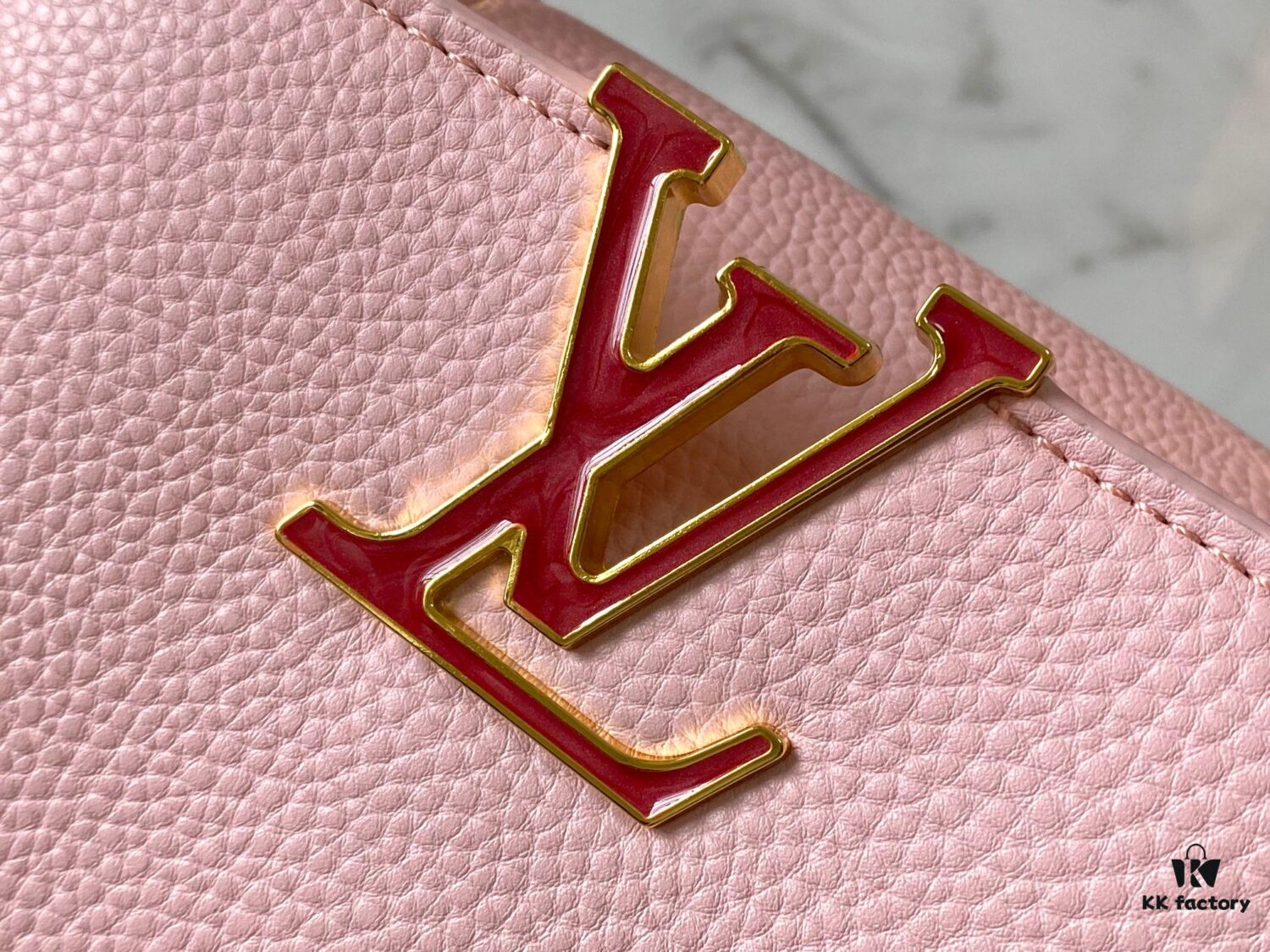 Upgraded M23082 Pink - Full Leather Cap, Na Ying Collection, Qixi Limited Edition / Mini Capucines BB Bag