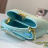 Upgraded M59868 Stellar Pearl Green Shell Button Capucines BB Bag
