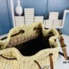 New Large Batch LV NOE PURSE Bucket Bag in Raffia Leather 'Little Burnt Dumpling'