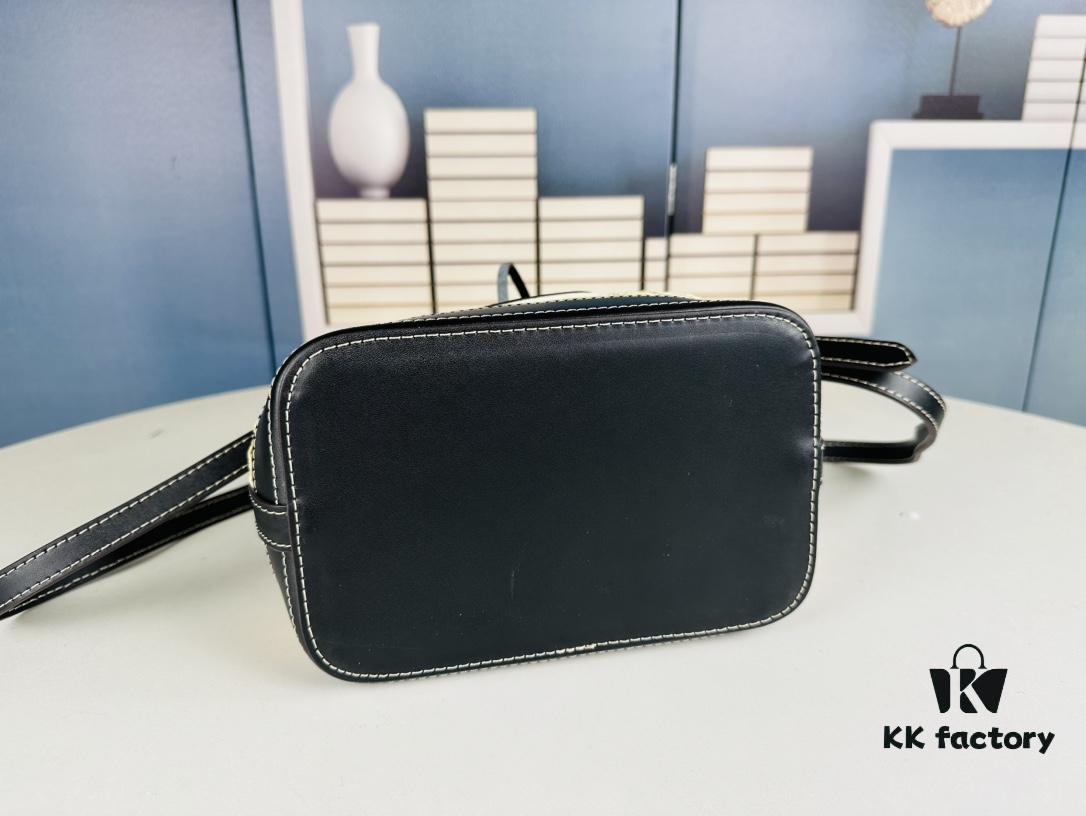 New Large Batch LV NOE PURSE Bucket Bag with Raffia and Leather Trim