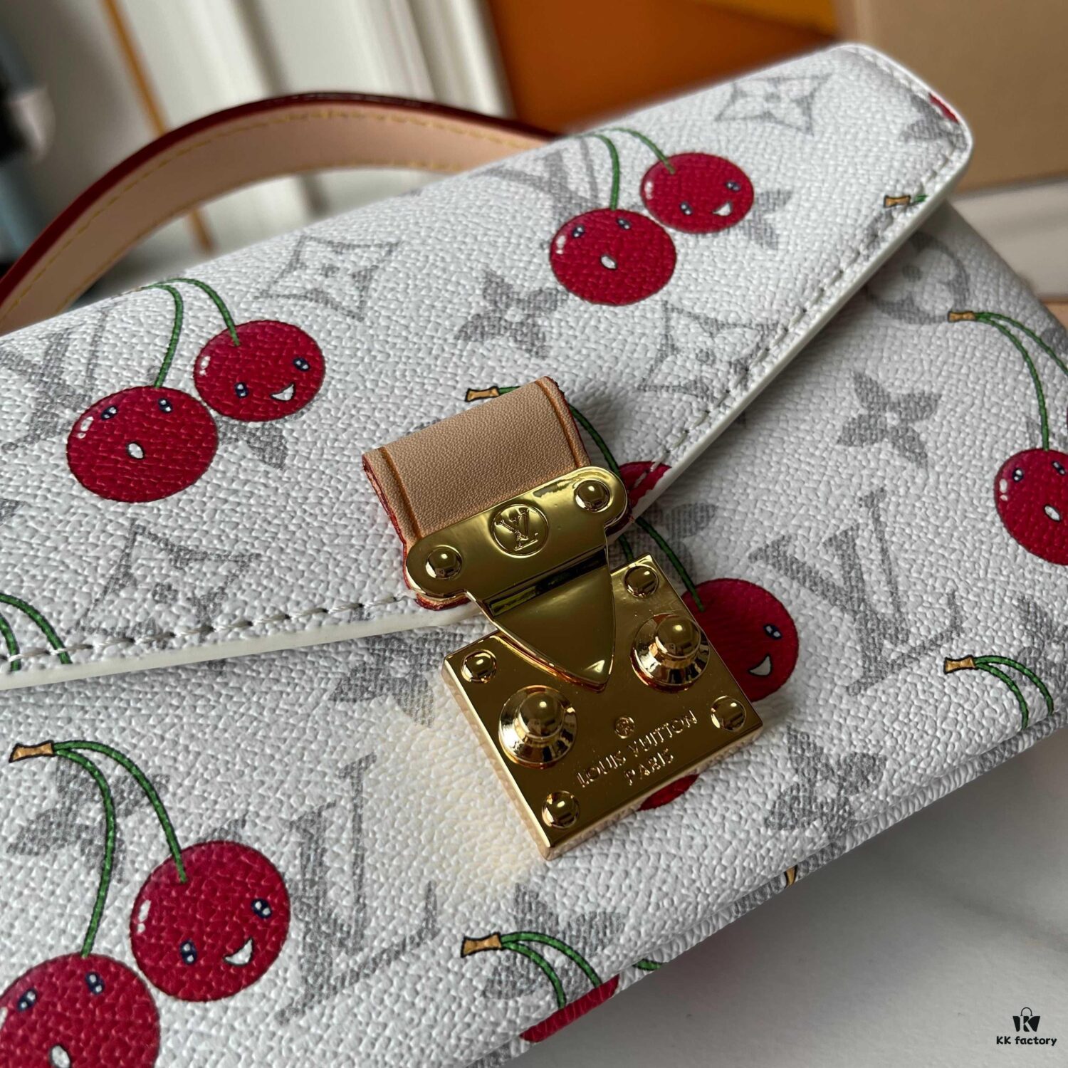 Upgraded Version 190 [Official Latest Model, Accurate Color Match] Cherry Chain Bag Underarm Bag with Exclusive Sticker