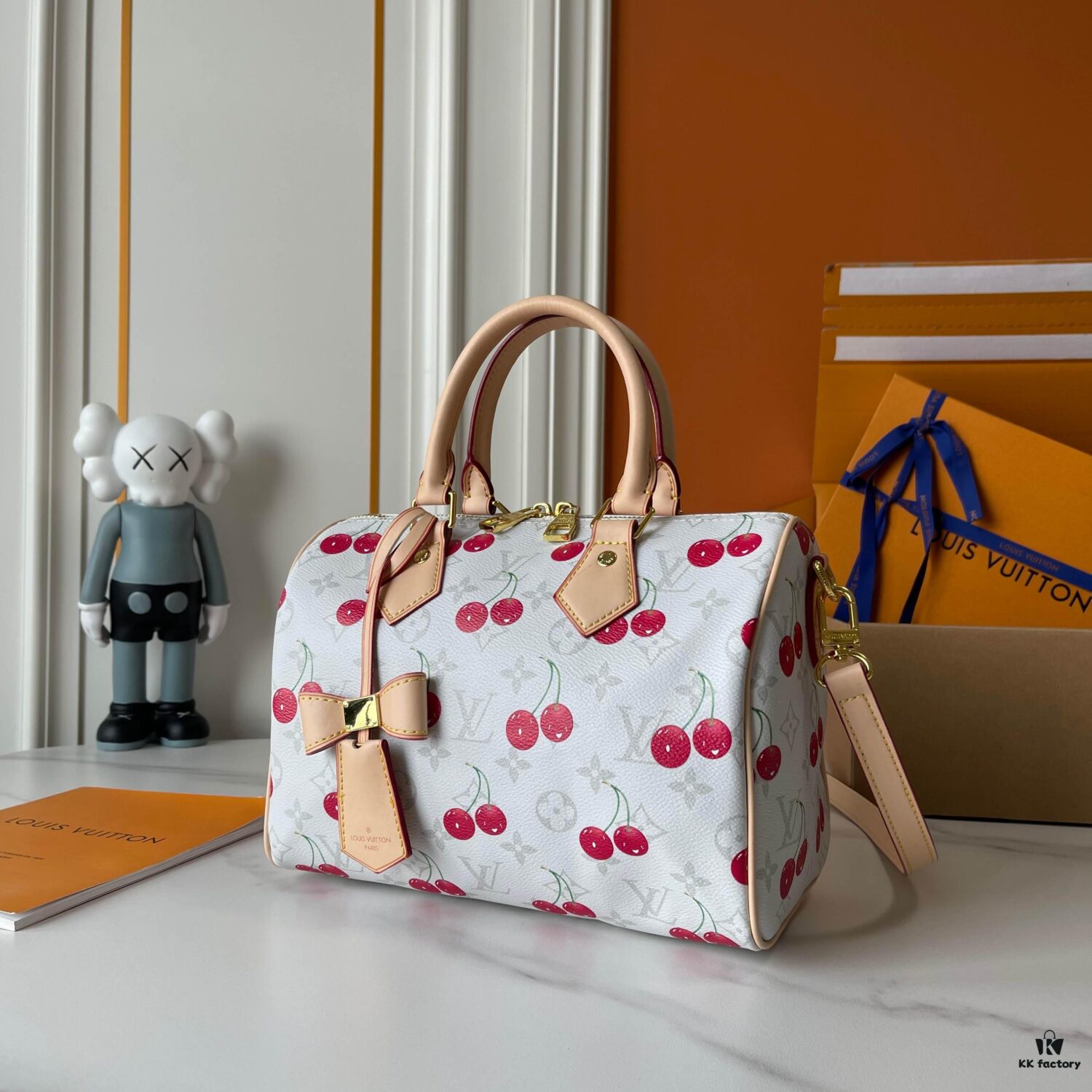 Upgraded 190 M17088 White Flower Cherry M13806-M13085-M13257 M13806 40391 40390 LV x Murakami Takashi Collaborative Nano Speedy Bag