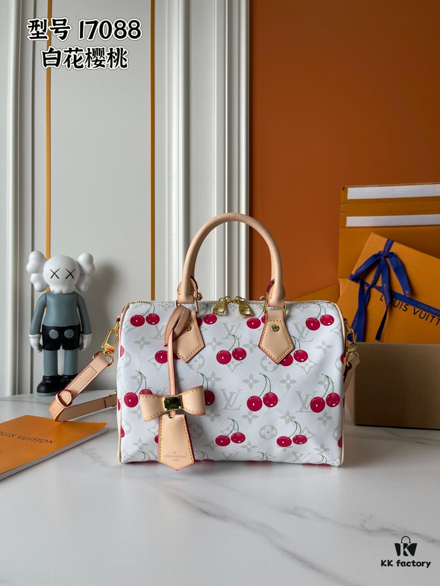 Upgraded 190 M17088 White Flower Cherry M13806-M13085-M13257 M13806 40391 40390 LV x Murakami Takashi Collaborative Nano Speedy Bag