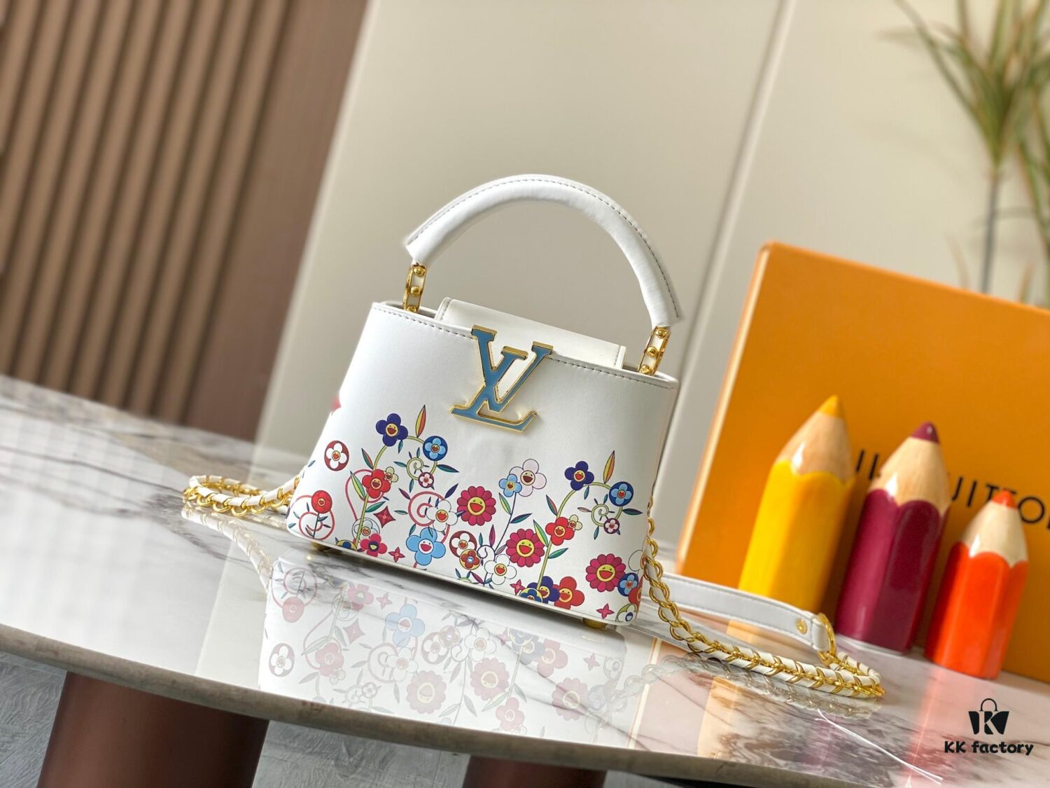 69307a4b6e68136f4d9a6cb2 Top Quality Original Guangzhou Stock 🇫🇷 M13246 Graffiti Capucines Mini Handbag in Luxurious Taurillon Leather