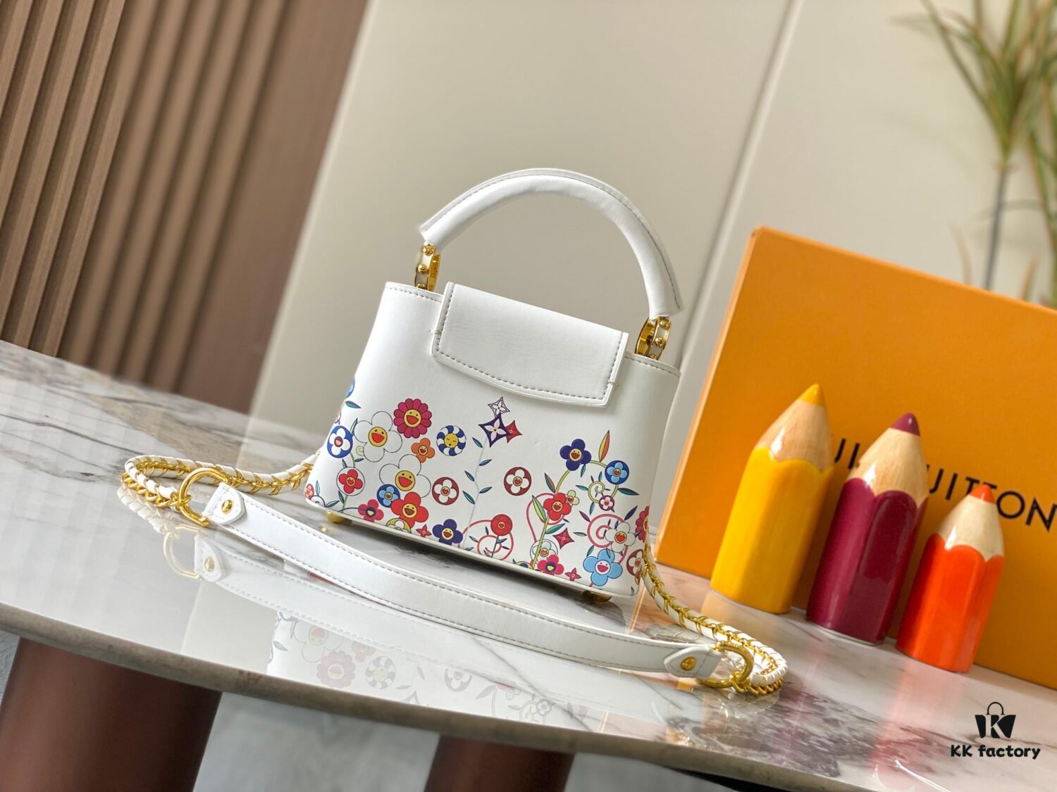 69307a4c6e68136f4d9a6cb7 Top Quality Original Guangzhou Stock 🇫🇷 M13246 Graffiti Capucines Mini Handbag in Luxurious Taurillon Leather