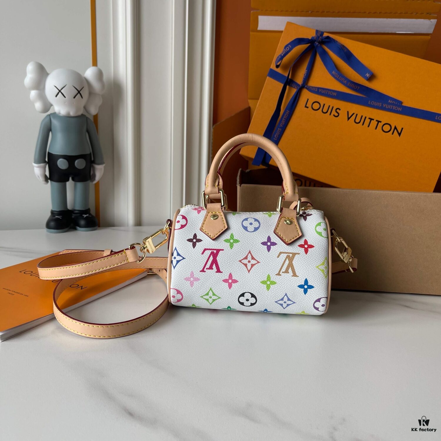 Upgraded Version 160 M13406 M13391 (Authentic Photos, Accurate Match) M81085 New Denim LV x Murakami Collaboration NANOSPEEDY Bag