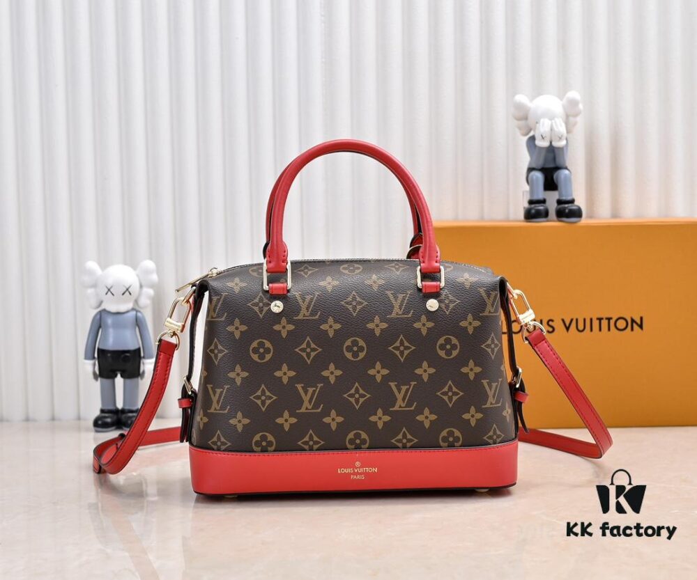 Exclusive Real Shot - Upgraded Version ‼️ LV Monogram Leather Trim Handheld, Shoulder & Crossbody Bag Model M68169 with Long Strap, 2025 New Fashion Women's Bag, Monogram Genuine Leather Strap, Large Capacity [Strong] Size: 28x20x11.5