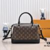 Exclusive Real Photo - Upgraded Version ‼️ LV Monogram with Leather Trim Handheld, Shoulder & Crossbody Bag, Model No. M68169, with Long Strap, 2025 New Fashion Women's Bag, Monogram Leather Strap, Full Leather Handbag, Large Capacity [Strong], Size: 28x20x11.5