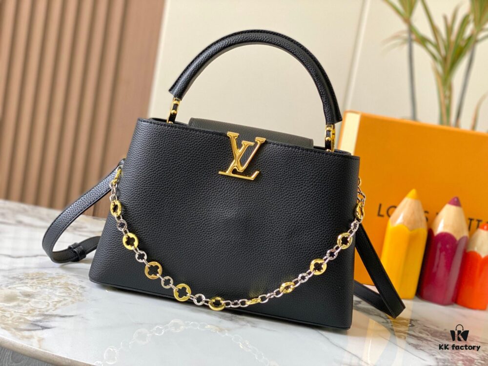 69307b486e68136f4d9a6e50 Top Quality Original Guangzhou Stock 🇫🇷 M12938 ChainOnYou Series Capucines Medium Handbag in Taurillon Cowhide Leather