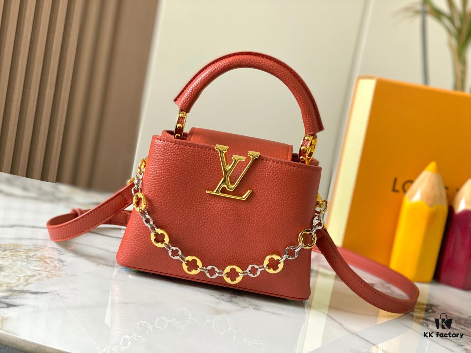 Top Quality Original Guangzhou Goods 🇫🇷 M12935 Capucines Mini Bag from the Capucines Chain On You Collection