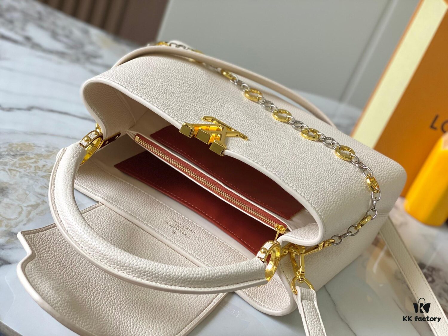 69307b776e68136f4d9a6ea5 Top Quality Original Guangzhou Stock 🇫🇷 M12938 ChainOnYou Series Capucines Medium Handbag in Taurillon Cowhide Leather