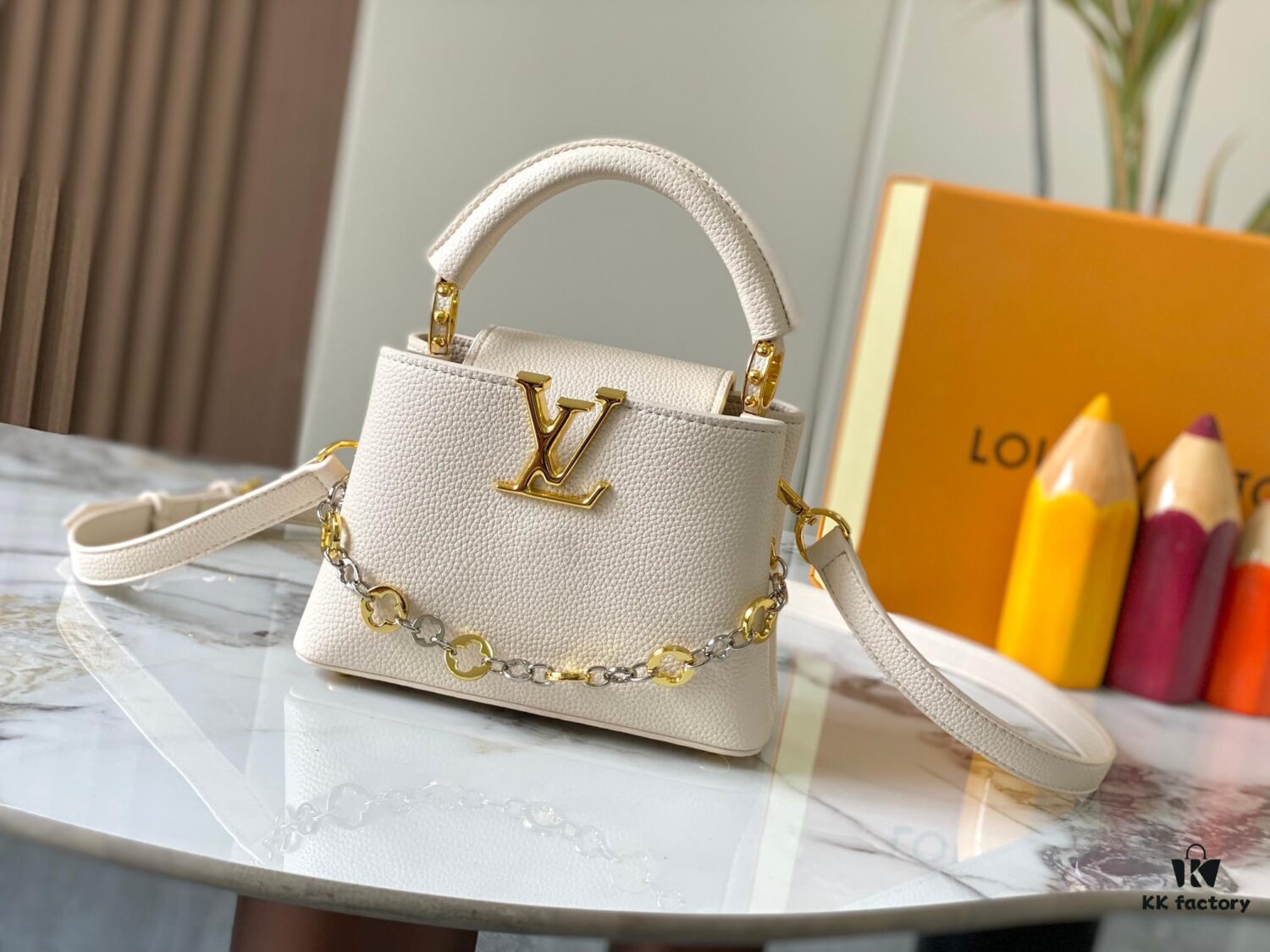 69307b7d6e68136f4d9a6eb0 Top Quality Original Guangzhou Stock 🇫🇷 M12935 Capucines Mini Bag from the Capucines Chain On You Collection