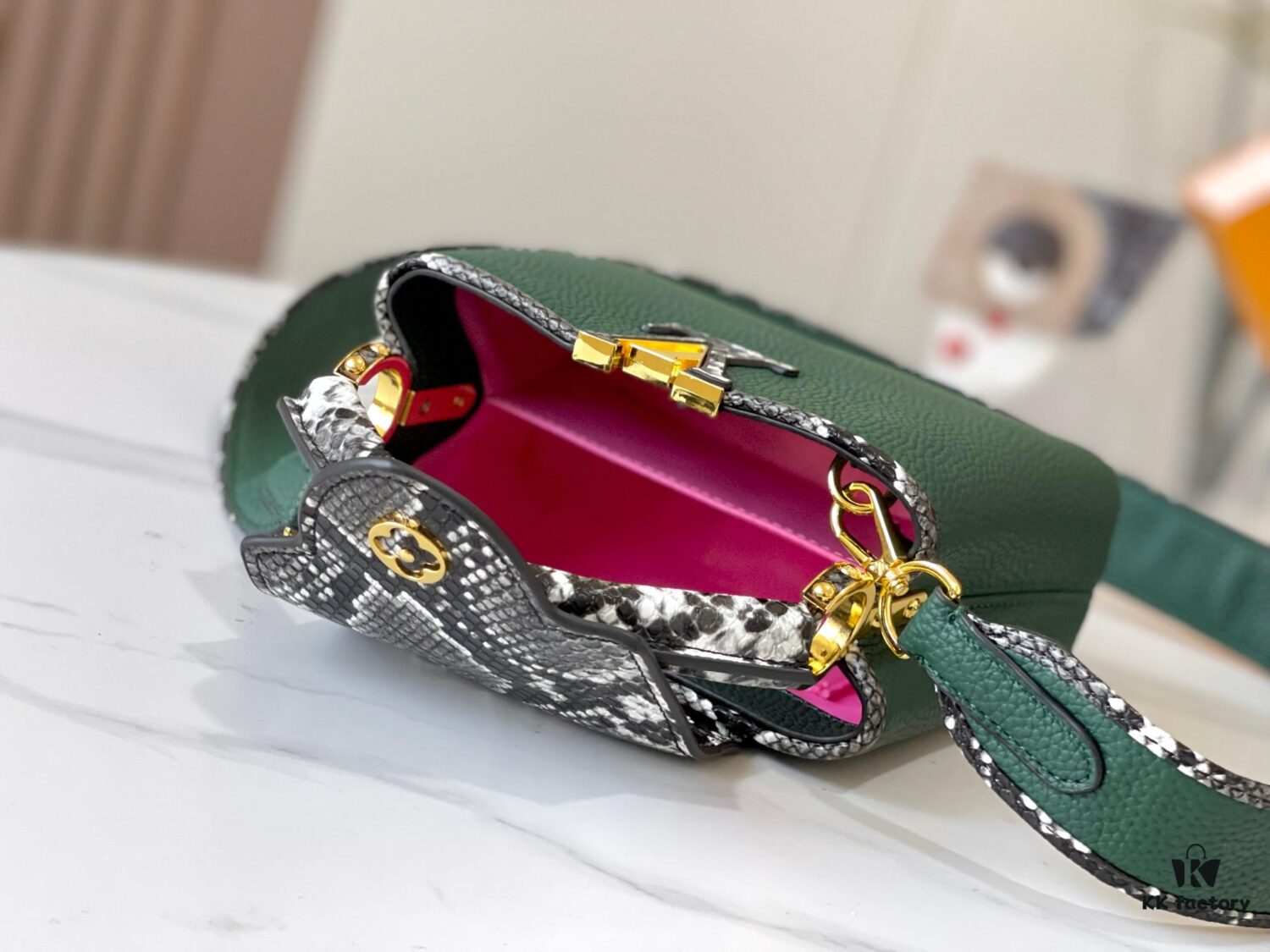 Exclusive On-Site Photo - Upgraded M95509 CAPUCINES Mini Bag