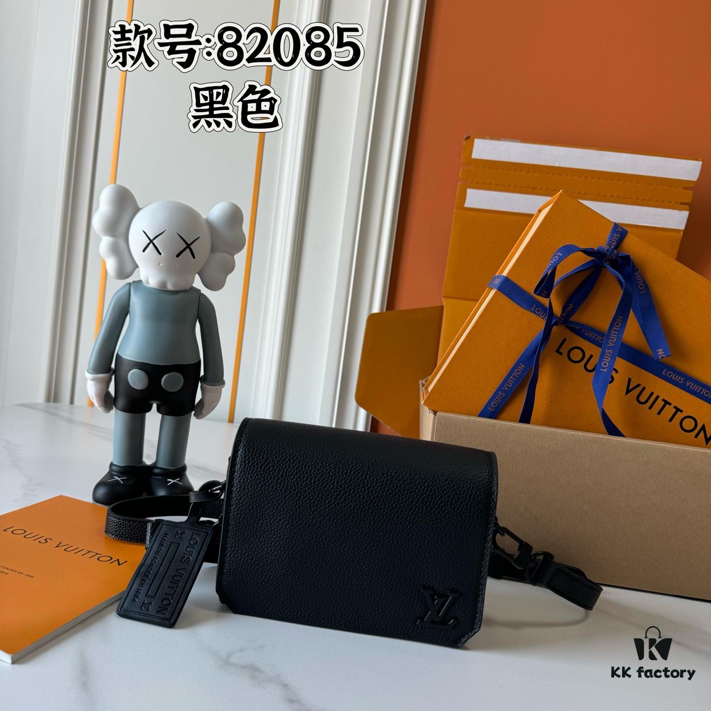 Upgraded Version M82085 M82086 Full Leather Black, Light Green, Black Flower, Old Flower Men's Messenger Bag Flap Mini Handbag