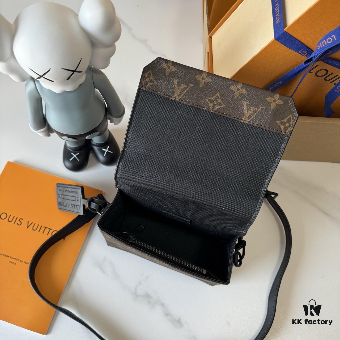 Upgraded Version M82085 M82086 Full Leather Black, Light Green, Black Floral, Monogram Men's Free Shipping Messenger Bag Series Flap Mini Handbag