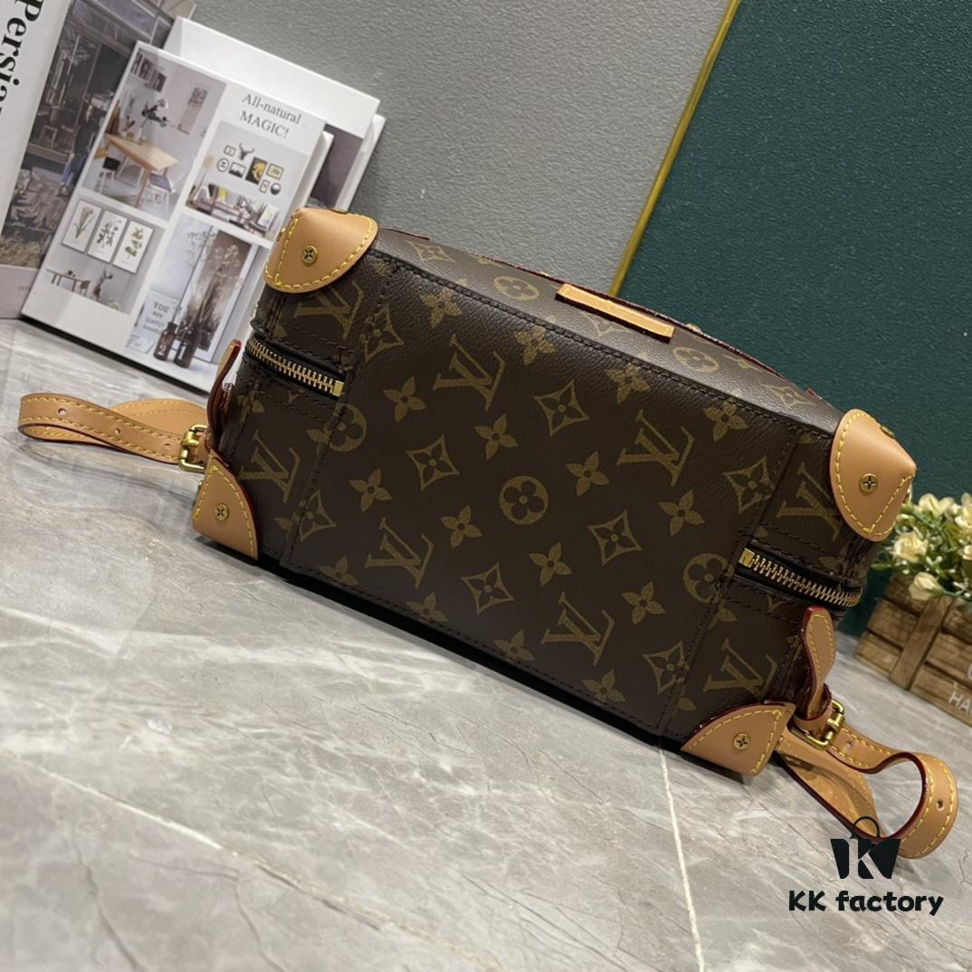 Upgraded Version 260 Retro Trunk Bag 44752, Old Flower, Black Flower, Black Checkered, LV Classic Refined Trunk Bag