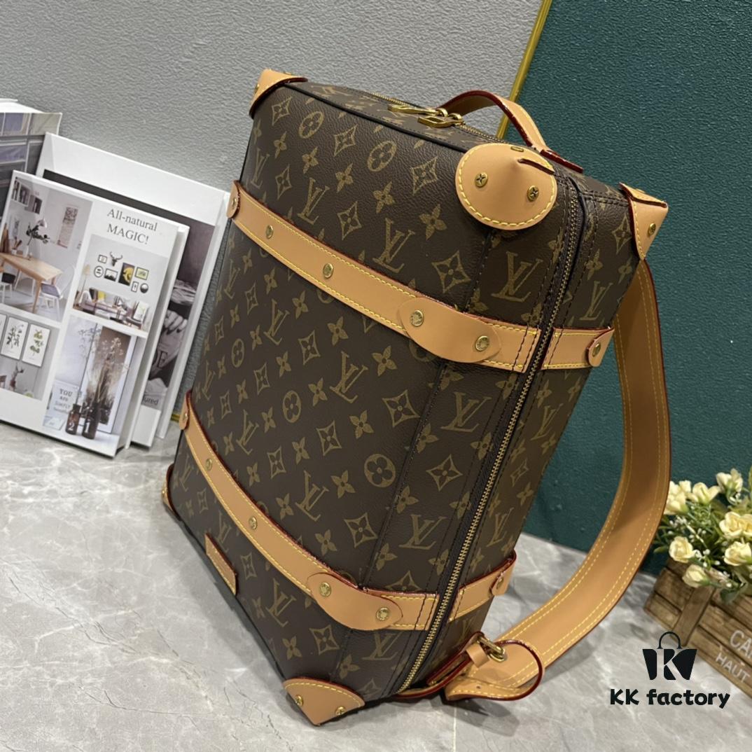 Upgraded Version 260 Retro Trunk Bag 44752, Old Flower, Black Flower, Black Checkered, LV Classic Refined Trunk Bag