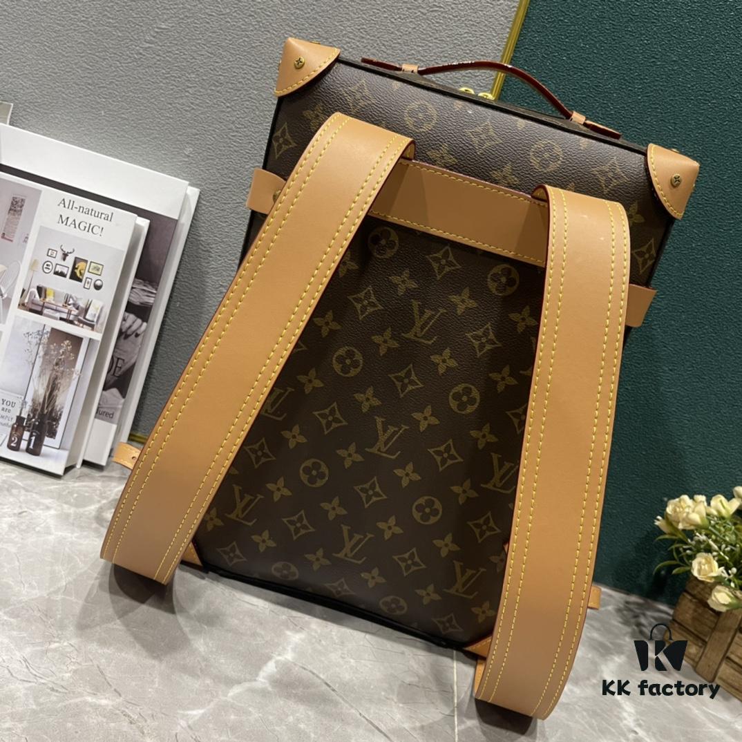 Upgraded Version 260 Retro Trunk Bag 44752, Old Flower, Black Flower, Black Checkered, LV Classic Refined Trunk Bag